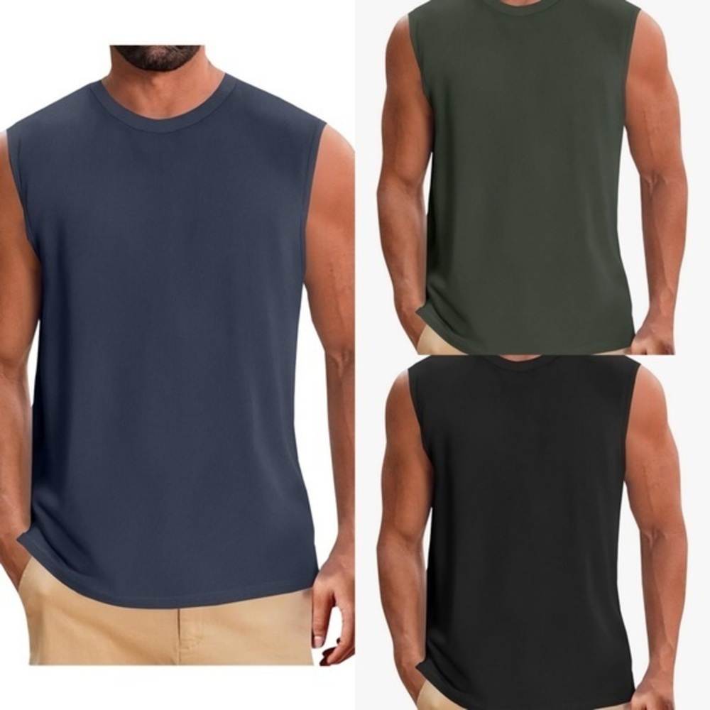 Men's Tank Tops Sleeveless For Workout Running Athletic Gym Lounge Breathable S
